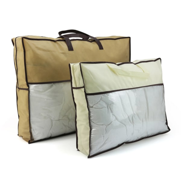 Quilt Klær Bag Stor Kapasitet Dyne Teppe Sorteringsvesker Fukt Beige L