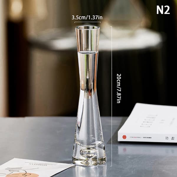 Transparent Glas Blomvas Liten Vas Hydroponik Blomster Te 1