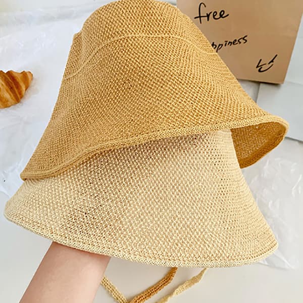 Hør Strå Regency Bonnetter Hatte Til Kvinder Solhatte Sløjfe Strand C Beige