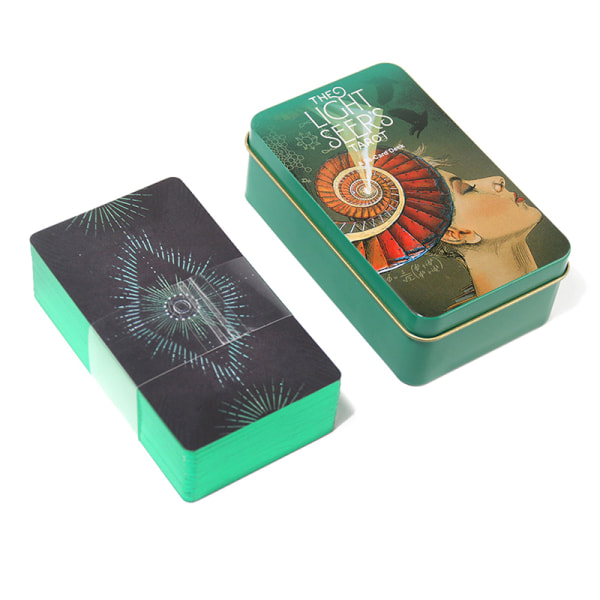 Tin Box Light Seers Tarot Card Prophecy Ennustaminen Deck Party G Multicolor one size