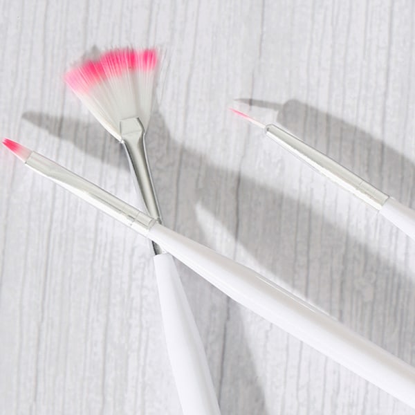 7 Stk/Sæt Nail Art Pen Tips UV Gel Painting Pensel Manicure Sæt White 7Pcs