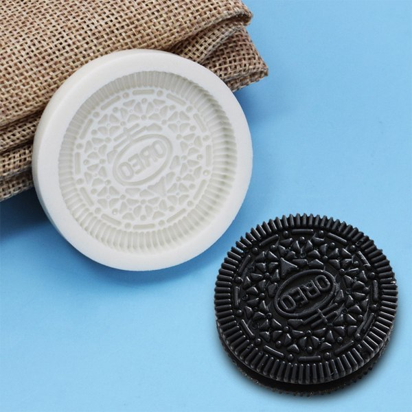 Silikone OREO Cookie Forme Køkken Bage Chokolade Fondant Co White one size