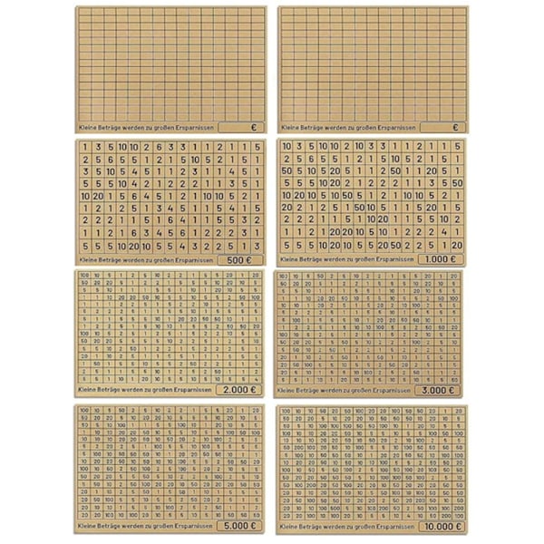 1000/2000/3000/5000/10000 Euro Dollar Spargris Trälåda A3