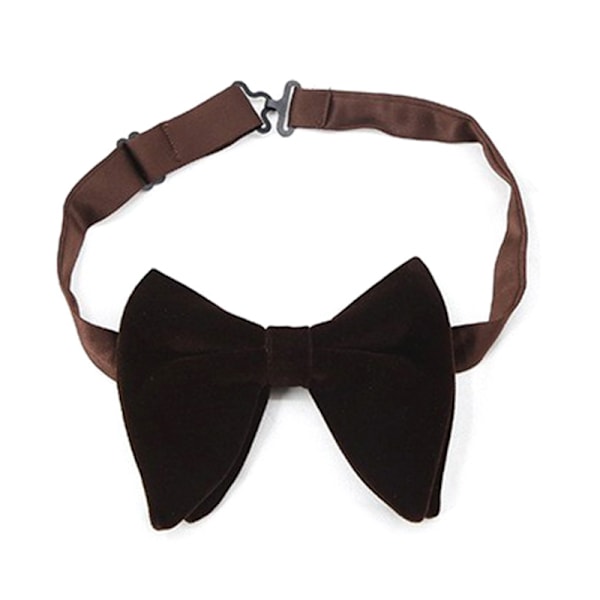 Sammet Stora fluga för kvinnor Herr Brudgum Bröllop fluga Cravat Rose red one size