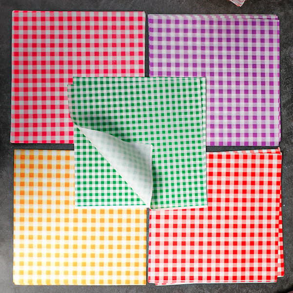 100 st Smörpapper Fodral Smörgåspapper 7 Färger pink 100pcs
