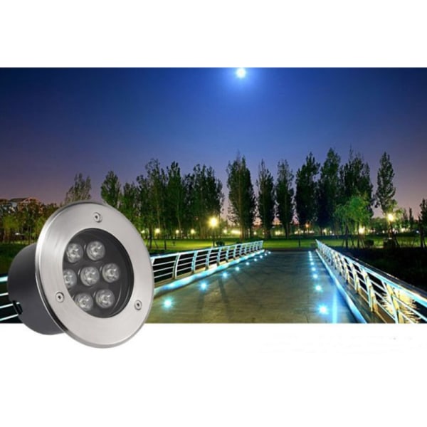 LED underjordisk lampa Vattentät golvlampa Utomhus Trädgårdsväg Warm White 3W