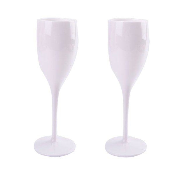 1 KOP Champagne Flutes Vin Hvid Akryl Champagne Gennemsigtig white Onesize