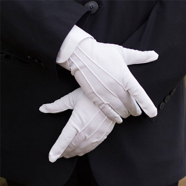 1 Par hvide formelle handsker Hvide Honor Guard Parade Santa Women White onesize