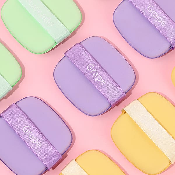 Gjenbrukbart Makeup Puff Set Air Cushion Sponge Cosmetic Puff Makeu Black thick