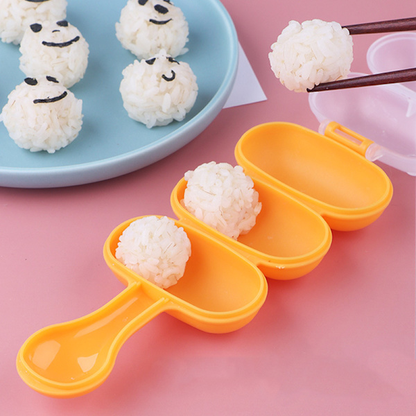 2 stk/sett Baby Rice Ball Form Barn Lunsj DIY Sushi Maker Form K Yellow one size