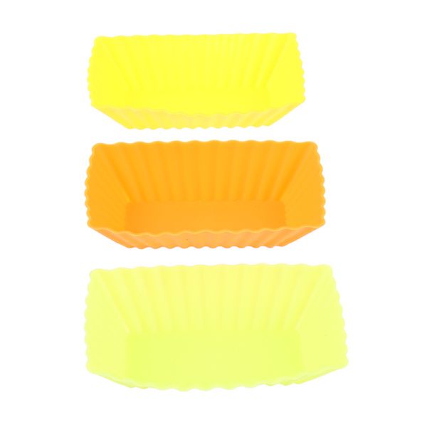 6 Stk Silikone Genanvendelig Kageform Gelé Bageform Cupcake Mak green one size