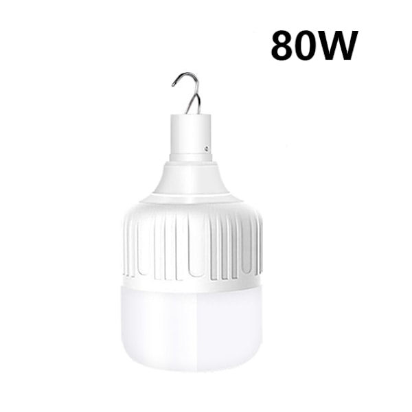 USB Oppladbare LED Nødlys Hus Utendørs Bærbar La White 80W