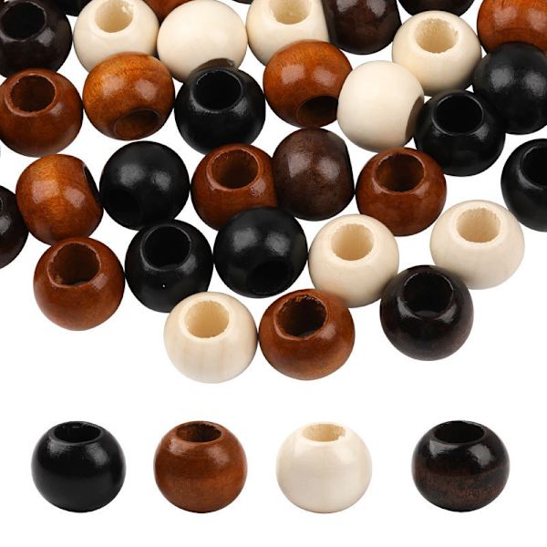 100 st 5 mm lönnträpärlor för DIY-smycken, klädtillbehör 100pcs