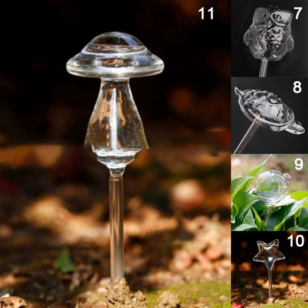 11 typer glasblomster vandføder Automatisk selvvanding De Transparent 10