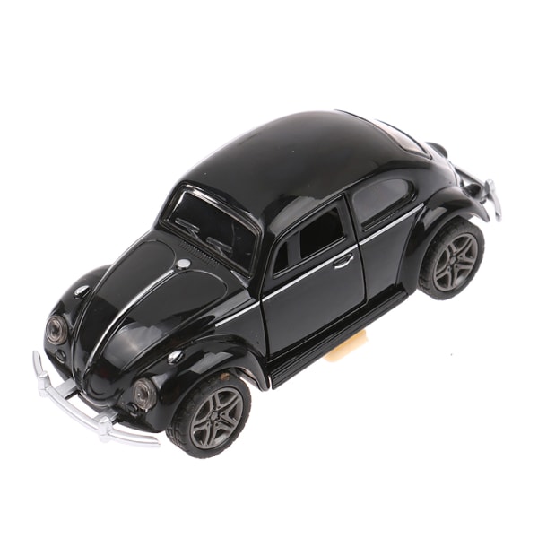 1:32 Retro Vintage Beetle Pull Back Bilmodell Leksak Barn Present Black 1pc