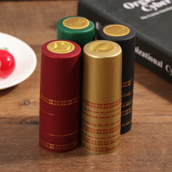 100 stk PVC varmekrympehette Barware tilbehør Brewing Wine Bot Gold 33*50mm