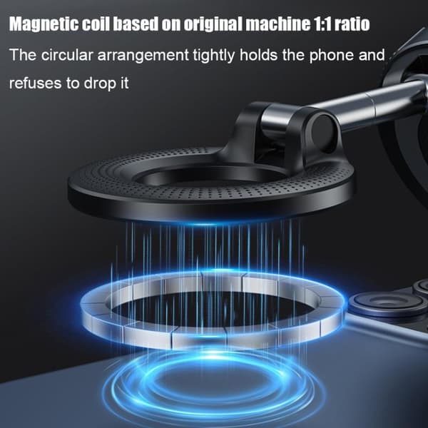 Sammenfoldelig Stærk Magnet Magnetisk Telefonholder 360° Rotation Skrivebord White
