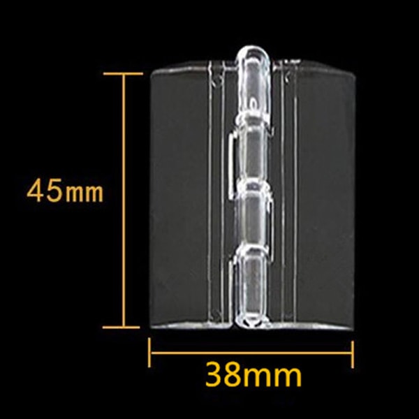 10 kpl Kestävä kirkas akryyli taitettavat saranat läpinäkyvä pleksilasi Transparent 45*38mm