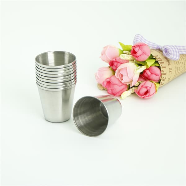 50 stk 30 ml bærbare vindrikkeglas i rustfrit stål Silver 50Pcs