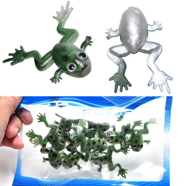 10 Stk/sæt Minnow Soft Ray Frog Bait Simulation Kunstig Fisk A one size