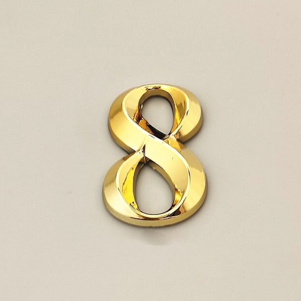 7 cm Moderna husnummer plakett nummer siffror klistermärke Sig Gold 8