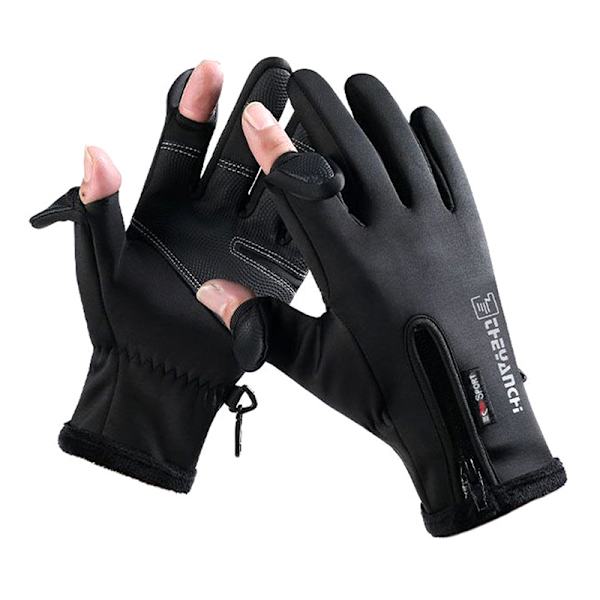 Touch Men Sykkelhansker Vanntette Vintersykkelhansker Ridi Black L