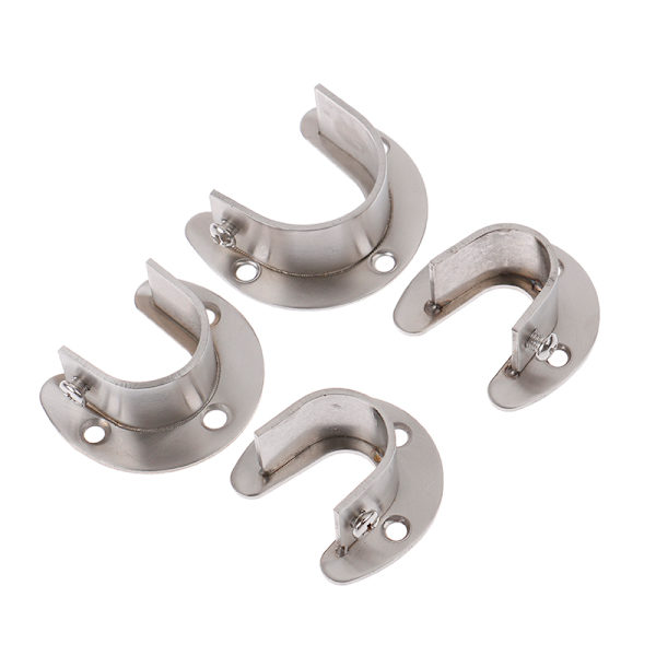 19/22/25/32 mm Garderobsfäste Rostfritt stål Stångsocket Flang Silver A3