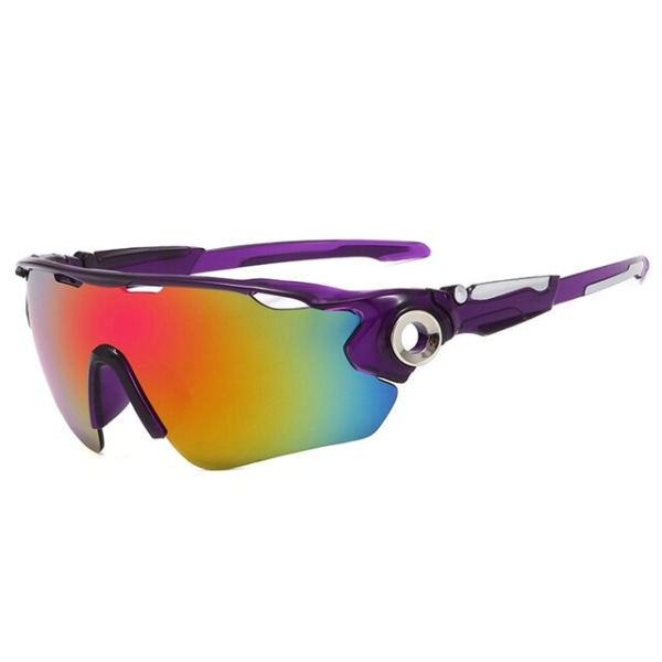 Cykelbriller 8 Clolors Outdoor Sports Solbriller Mænd Kvinder C Purple one size