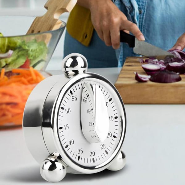60 minutter Mekanisk matlagingspåminnelse Vekkerklokke for kjøkken White one size