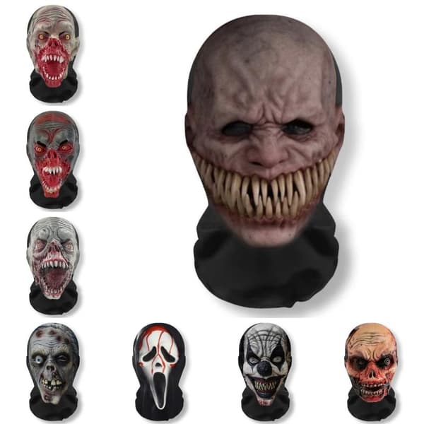 Halloween Ghost Face 3D Maske Balaclava Ansikt Elastisk Mesh Pust A7