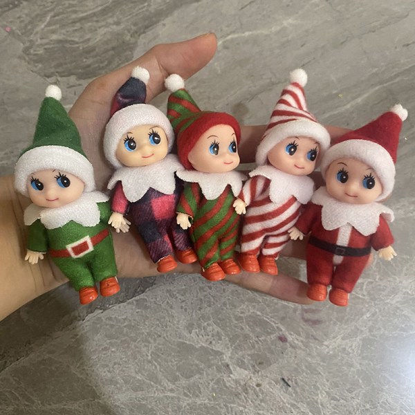 1 stk Baby Elf Dolls med bevægelige arme Ben Dukkehus tilbehør Random Color 1Pc