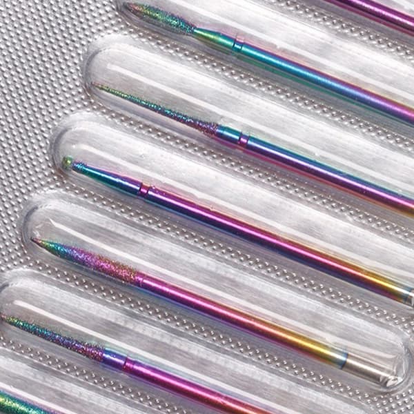 10 st diamantfräsar för manikyr hårdmetallspikar LB-005 one size