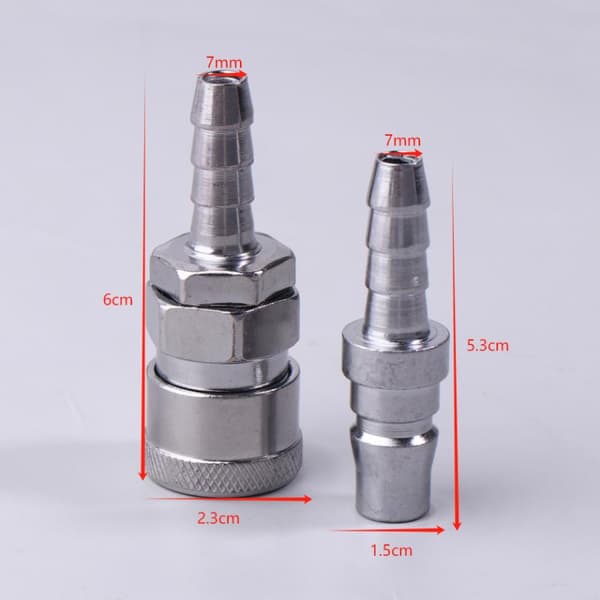 2 stk. pneumatisk fitting SH20 PH20 koblingsstik 8 mm kompressor one size