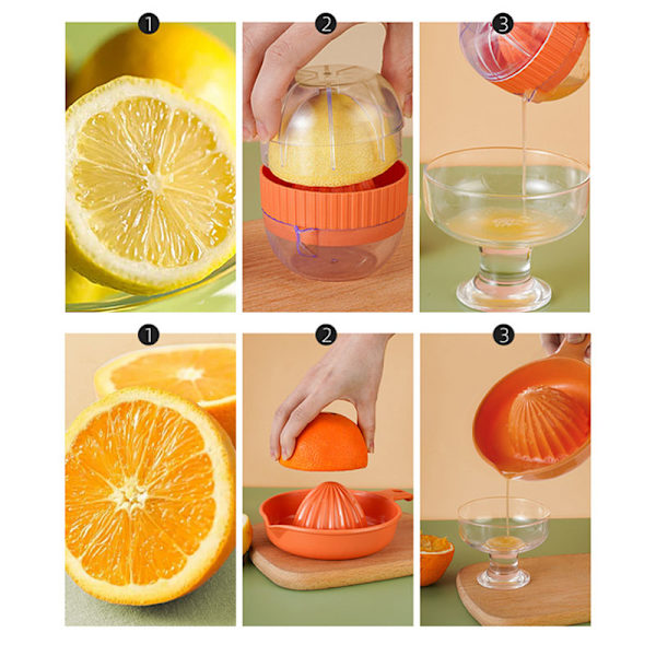 Juicer Fruit Press Kannettava manuaalinen Citrus Lemon r Multi-Functio Orange 2