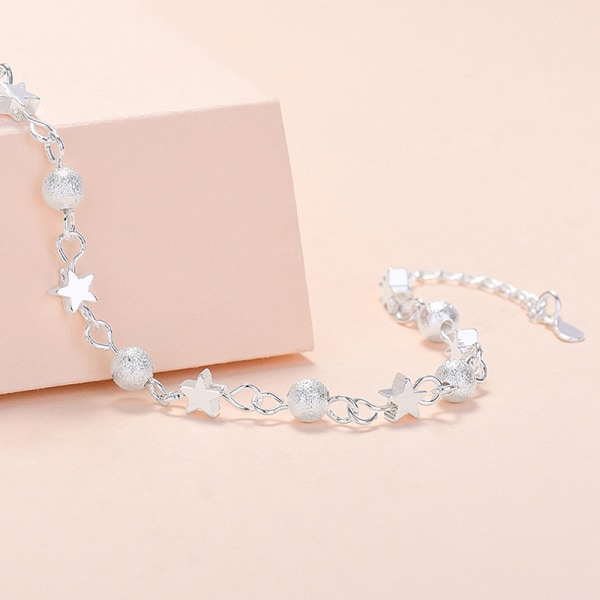 Färska Star Armband för kvinnor Personlighet Runda pärlor armband White One Size