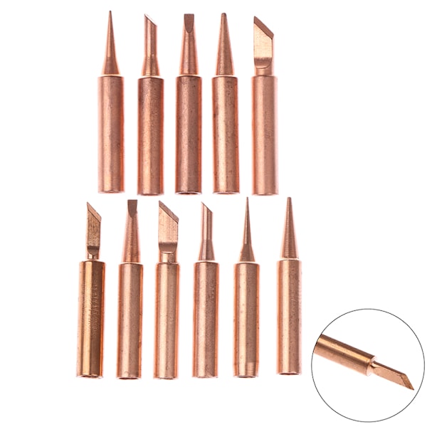5/6 stk rent kobber 900M-T loddejernsspids Blyfri loddespids 6PC 6PC