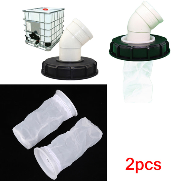 2 Stk IBC Nylon Filter Til Udluftning Ton Barrel Cover Have Irrag White ONE SIZE