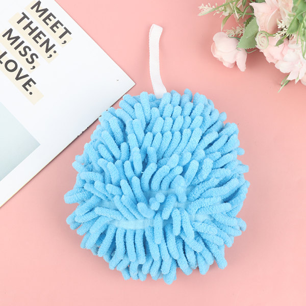 Håndklæde Køkkenhåndklæder Badeværelse Blødt plys Chenille Quick-Dr Blue onesize