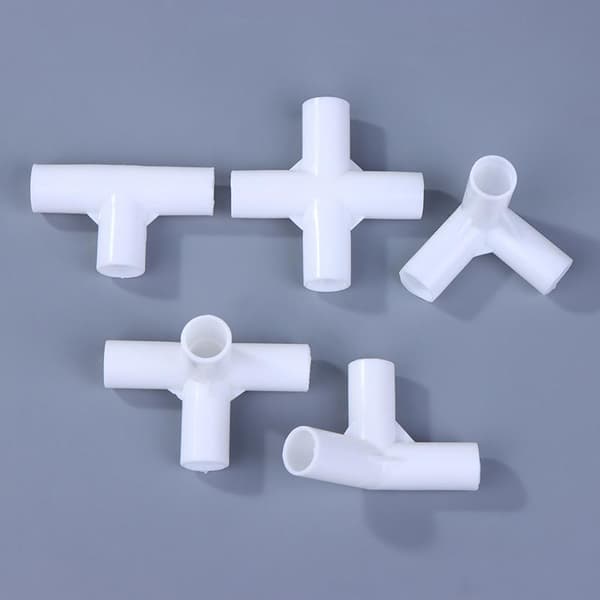 10 STK 12mm Hvid Plast Rørforbinder DIY Hylde Telt Fastgørelse A3