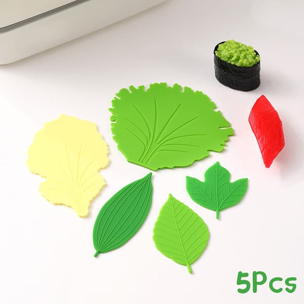 1 sett silikonblad Bento-skål kopp lunsjseparator sushi ris B one size
