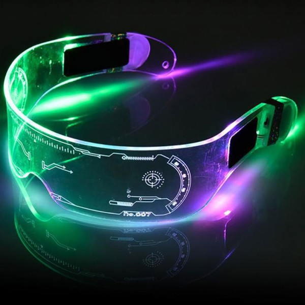 LED-lysende briller lyser opp Brillediskobar DJ Halloween C A d8cf | A |  Fyndiq