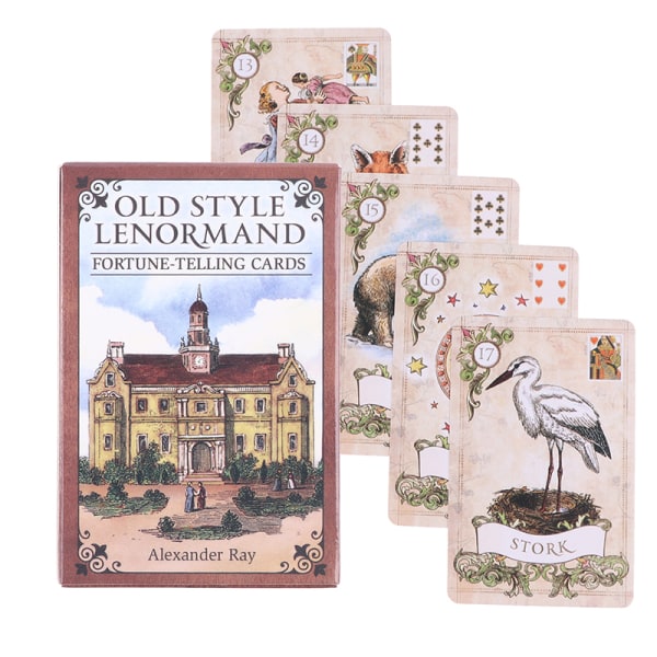 Old Style Lenormand Oracle Card Tarot Card Party Prophecy Divin Multicolor one size