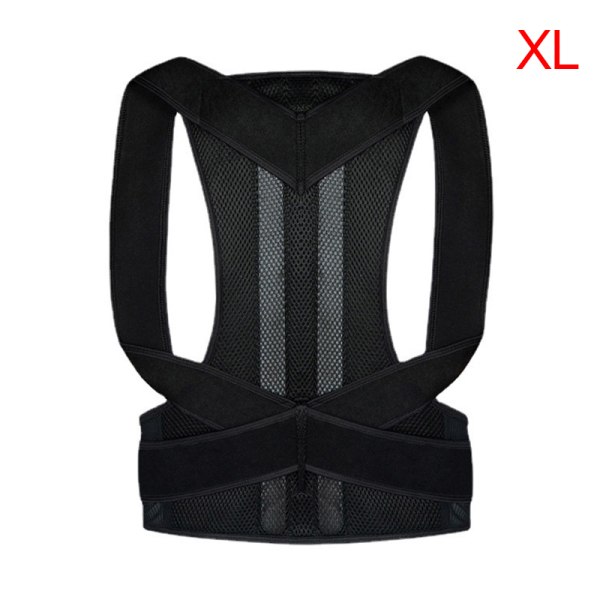 Posture Corrector Ryggstilling Justerbar Back Trainer Unisex C Black XL