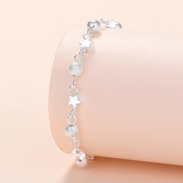 Färska Star Armband för kvinnor Personlighet Runda pärlor armband White One Size