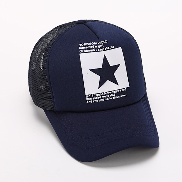 Fashion Motion Baseball Cap Pustende Sommer Mesh Cap Base navy blue