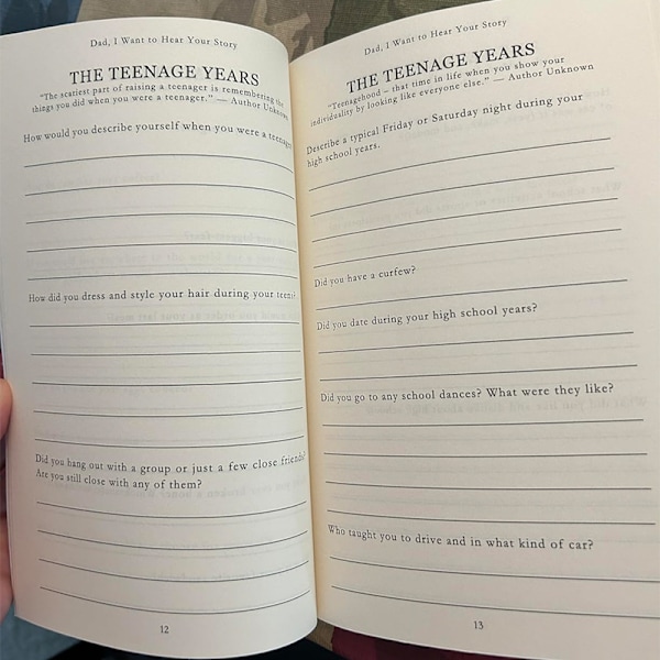 Pappa/Mamma, jeg vil høre historien din - En guidet journal for fedre A3