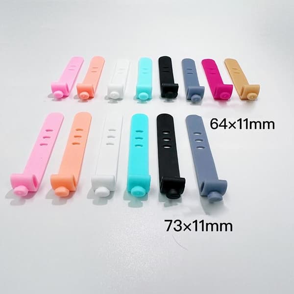 Kabelorganisator Silikone Ledningsbinding Datakabelbinderstyring random 20pcs