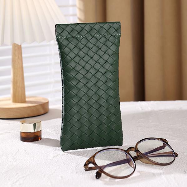 Vævet Brille Opbevaring Taske Briller Pouch Solbriller Box Eyewear Green onesize