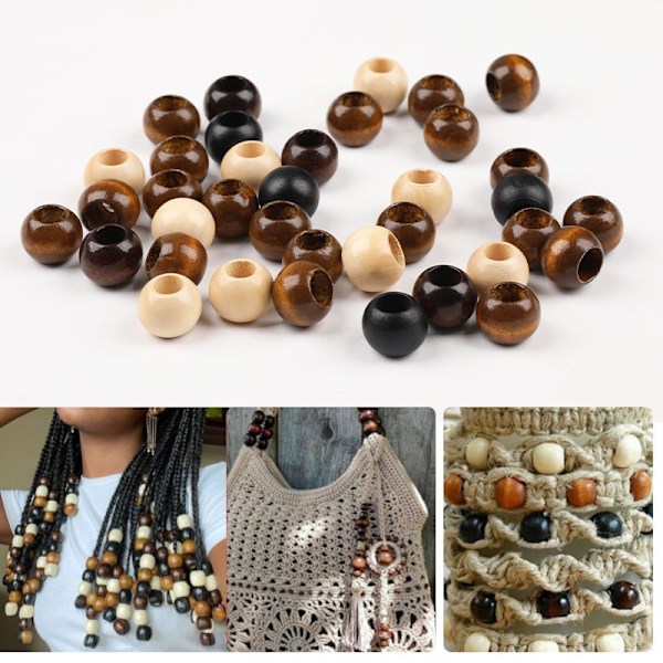100 st 5 mm lönnträpärlor för DIY-smycken, klädtillbehör 100pcs