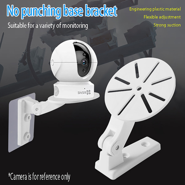 1Pc No Punching Monitoring Bracket til kamera trådløst netværk White One Size